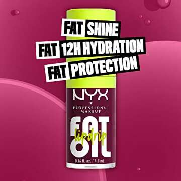 NYX PROFESSIONAL MAKEUP Fat Oil Lip Drip, Moisturizing, Shiny and Vegan Tinted Lip Gloss - That's Ch...