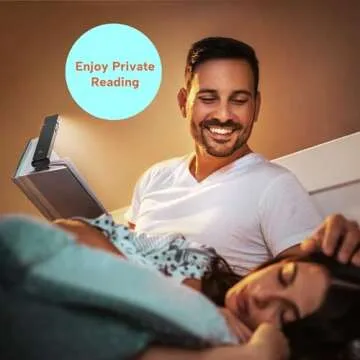 86lux Book Light, Rechargeable Reading Lights for Books in Bed, Ultralight Clip-on LED Bookmark Lamp with 3 Amber Colors & Stepless Dimming for Night Reading for Book Lovers, Kids, Ashen