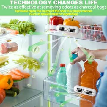Tinyimi Refrigerator Air Purifier Odor Remover Freshener Good for Fridge Shoe Cabinet Closet Odor El...
