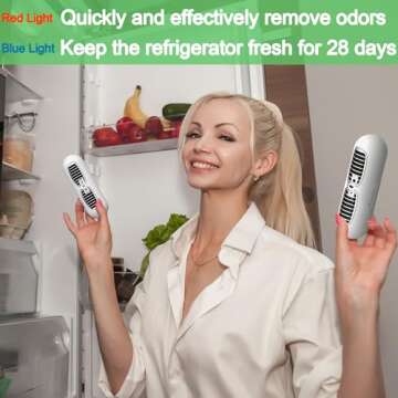 Tinyimi Refrigerator Air Purifier Odor Remover Freshener Good for Fridge Shoe Cabinet Closet Odor Eliminator (White)