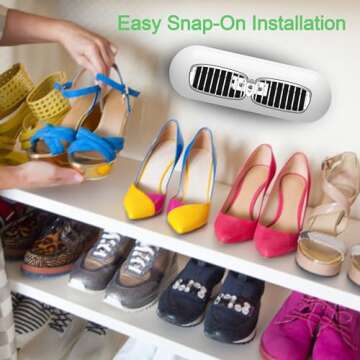 Tinyimi Refrigerator Air Purifier Odor Remover Freshener Good for Fridge Shoe Cabinet Closet Odor Eliminator (White)