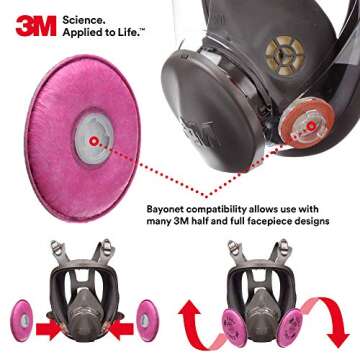 3M Particulate Filter 2097, P100 Respiratory Protection, with Nuisance Level Organic Vapor Relief (50 Pairs)