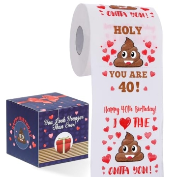 Funny 40th Birthday Toilet Paper Novelty Gift