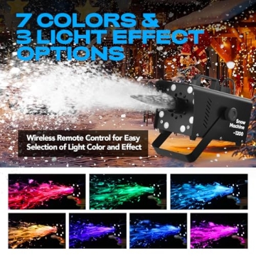 UPGREY 1200W Snow Machine for Outdoors and Indoors, Fake Snow Maker for Party