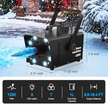 UPGREY 1200W Snow Machine Perfect for Parties and Events