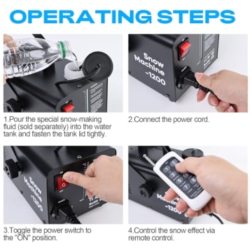 UPGREY 1200W Snow Machine Perfect for Parties and Events