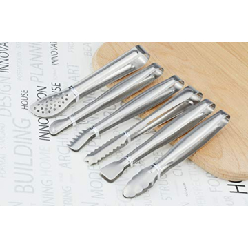 HINMAY Mini Appetizer Tongs Set - 6-Inch Serving Solution