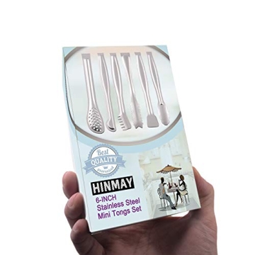 HINMAY Mini Appetizer Tongs Set - 6-Inch Serving Solution