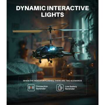 SYMA RC Military Helicopter with Easy Control & LED