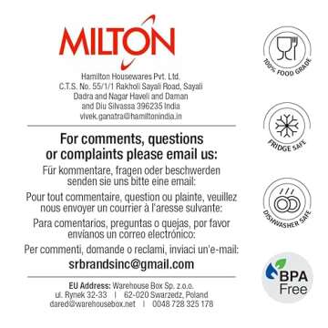 MILTON Water Bottle Kids Reusable Leakproof 17 Oz 4-Pack Plastic Wide Mouth Large Big Drink Bottle BPA & Leak Free with Handle Strap Carrier for Cycling Camping Hiking Gym Yoga - Bright Colors