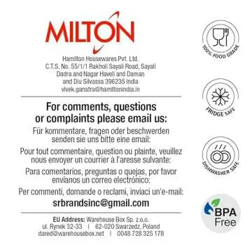 MILTON Water Bottle Kids Reusable Leakproof 17 Oz 4-Pack Plastic Wide Mouth Large Big Drink Bottle BPA & Leak Free with Handle Strap Carrier for Cycling Camping Hiking Gym Yoga - Bright Colors