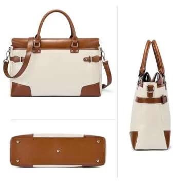 BOSTANTEN Womens Briefcase Leather Laptop Bag for Women 15.6 inch Computer Bag Messenger Business Work Tote