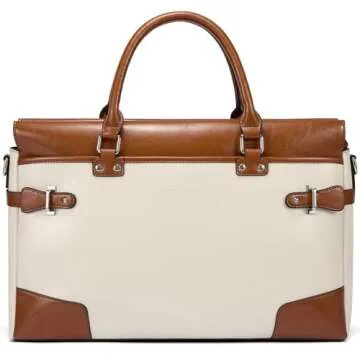 BOSTANTEN Womens Briefcase Leather Laptop Bag for Women 15.6 inch Computer Bag Messenger Business Work Tote