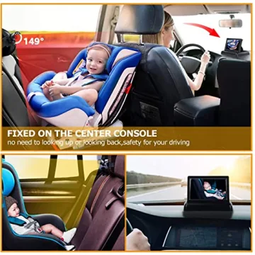 Itomoro Baby Car Mirror, View Infant in Rear Facing Seat with Wide Crystal Clear View,360° Rotation Plug and Play Easy Install baby car monitor 1080p