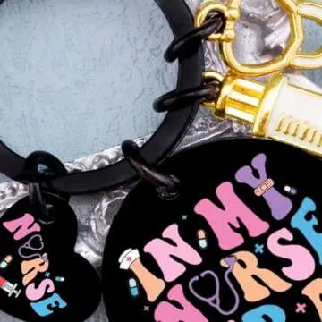 igvean Nurse Keychain Funny Nurses Day Gift for Women Birthday Christmas Graduation Gifts for Nurses Students Purse Wallet Keys Charm Prayer Inspirational Key Ring Nurses Practitioner Presents