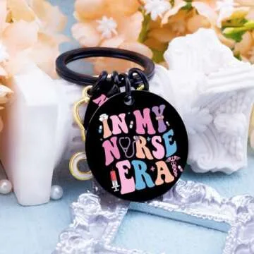 igvean Nurse Keychain Funny Nurses Day Gift for Women Birthday Christmas Graduation Gifts for Nurses Students Purse Wallet Keys Charm Prayer Inspirational Key Ring Nurses Practitioner Presents