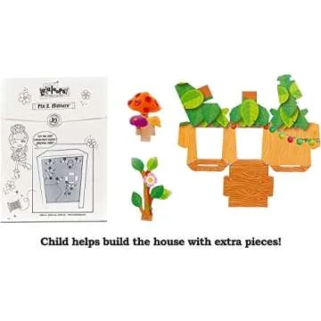 Lalaloopsy Doll- Pix E. Flutters & Pet Firefly, 13" Fairy Doll with Florescent Yellow Hair, Pink Outfit & Accessories, Reusable House Playset- Gifts for Kids, Toys for Girls Ages 3 4 5+ to 103 Years