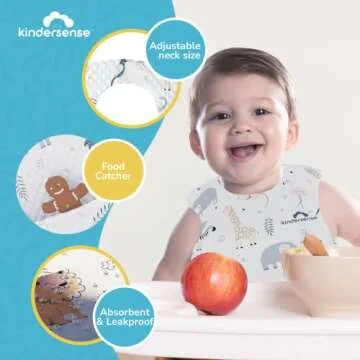 KinderSense® Disposable Baby Bibs for Easy Feeding