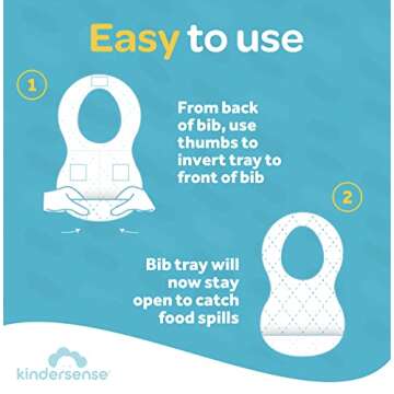 KinderSense® Disposable Baby Bibs for Easy Feeding