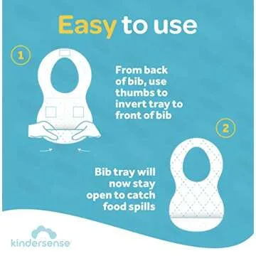 KinderSense® Disposable Baby Bibs for Easy Feeding