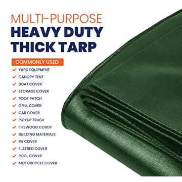 Tarpco Safety 14 Mil Heavy Duty Tarp - Waterproof & UV Resistant