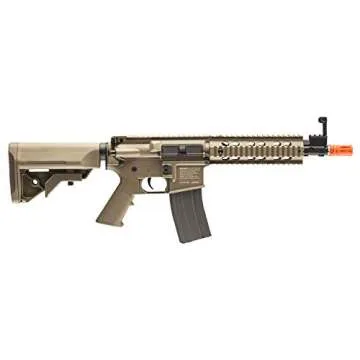 Elite Force M4 AEG Automatic 6mm BB Rifle Airsoft Gun, CQB, FDE
