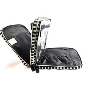 me & my BIG ideas Storage Case - The Happy Planner Scrapbooking Supplies - Black & White Stripe - Holds Your Planner & Accessories - Zippered Bag with Handle & 2 Removable Pouches - 12 x 10.5 x 4 in.