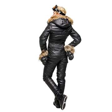 LAICIGO Women's One Pieces Ski Suits Jumpsuits Couple Ski Suit Coveralls Winter Outdoor Waterproof Snowsuits for Snow Sports