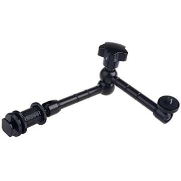 Neewer 11" Adjustable Articulating Magic Friction Arm + Large Super Crab Clamp Pliers Clip with 1/4" and 3/8" Thread for DSLR Camera Rig/ LCD Monitor/ LED Lights/ Flash Light