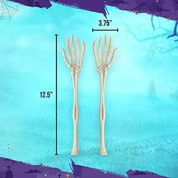 Amscan Boneyard Skeleton Hands for Halloween Fun