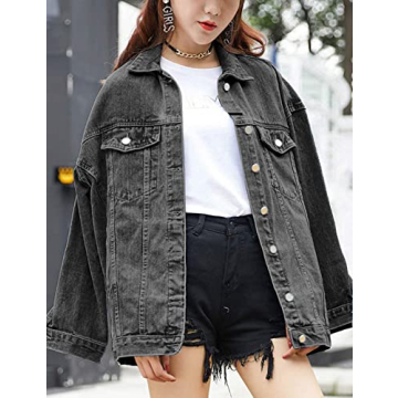 Omoone Oversized Denim Jacket for Women in Stylish Designs