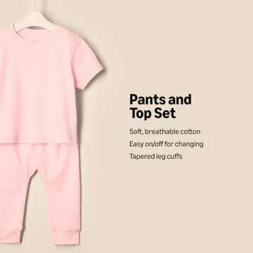Stylish Amazon Essentials Baby Pant & Top Set, Pink