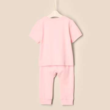 Amazon Essentials x Sofia Grainge Unisex Babies' Pant & Top Set, Pink, 3-6 Months