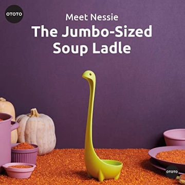 OTOTO The Original Nessie Soup Ladle - Funny Kitchen Gadgets, Loch Ness design, Cooking Gifts for Mom - Cute and Practical Kitchen Utensils - Unique Gifts for Women