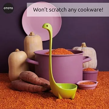 OTOTO The Original Nessie Soup Ladle - Funny Kitchen Gadgets, Loch Ness design, Cooking Gifts for Mom - Cute and Practical Kitchen Utensils - Unique Gifts for Women