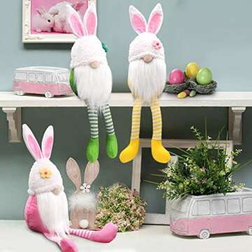 CiyvoLyeen Bunny Gnomes - Spring Easter Collectibles