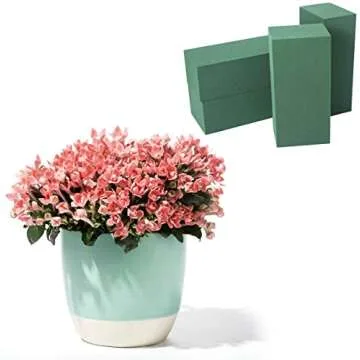 CCINEE Floral Foam Bricks,Florist Foam Green Blocks Supplies for Flower Arrangement DIY Craft,Pack of 5