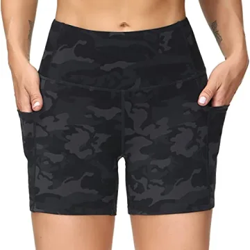 High Waist Yoga Shorts for Women with Pockets