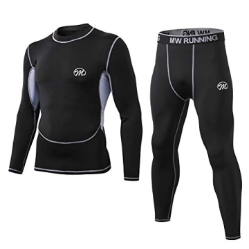 MeetHoo Men's Thermal Compression Underwear Set for Winter Sports
