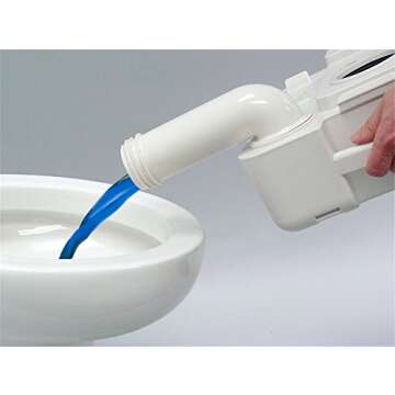 Dometic 976 Portable Toilet - Camping Porta Potty with Full-Size Seat & Latching Lid - Powerful Push...