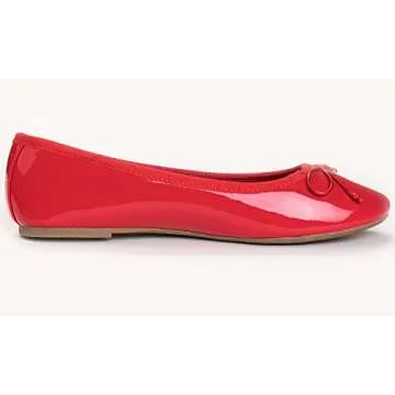 FEVERSOLE Women's Colorful Memory Foam Ballet Flats