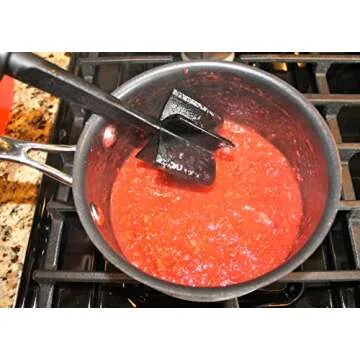 5 Blades Kitchen Ground Meat Chopper Spatula | Hamburger Ground Beef Mix N Chop Tools | for Non-Stick Cookware (Black)