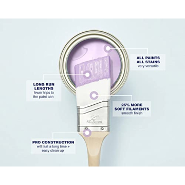 Zibra 4-Piece Furniture Paint Brush Set for DIY Projects