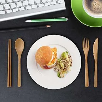 Portable Bamboo Utensils Set for Outdoor Dining