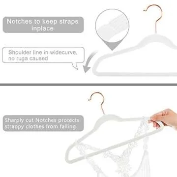 MIZGI Kids Velvet Hangers - Pack of 50 for Stylish Closets