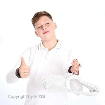 MIZGI Kids Velvet Hangers - Pack of 50 for Stylish Closets