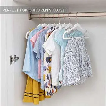MIZGI Kids Velvet Hangers - Pack of 50 for Stylish Closets