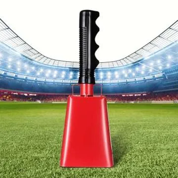 Loud Steel Cowbells with Handle for Sporting Events 2 Pack