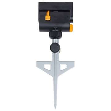 Melnor XT Mini-Turbo Oscillating Sprinkler on a Spike with One Touch Width Control & Flow Control, and Rotation, waters up to 3,900 sq.ft.