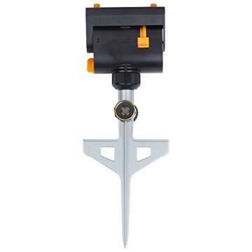 Melnor XT Mini-Turbo Oscillating Sprinkler on a Spike with One Touch Width Control & Flow Control, and Rotation, waters up to 3,900 sq.ft.